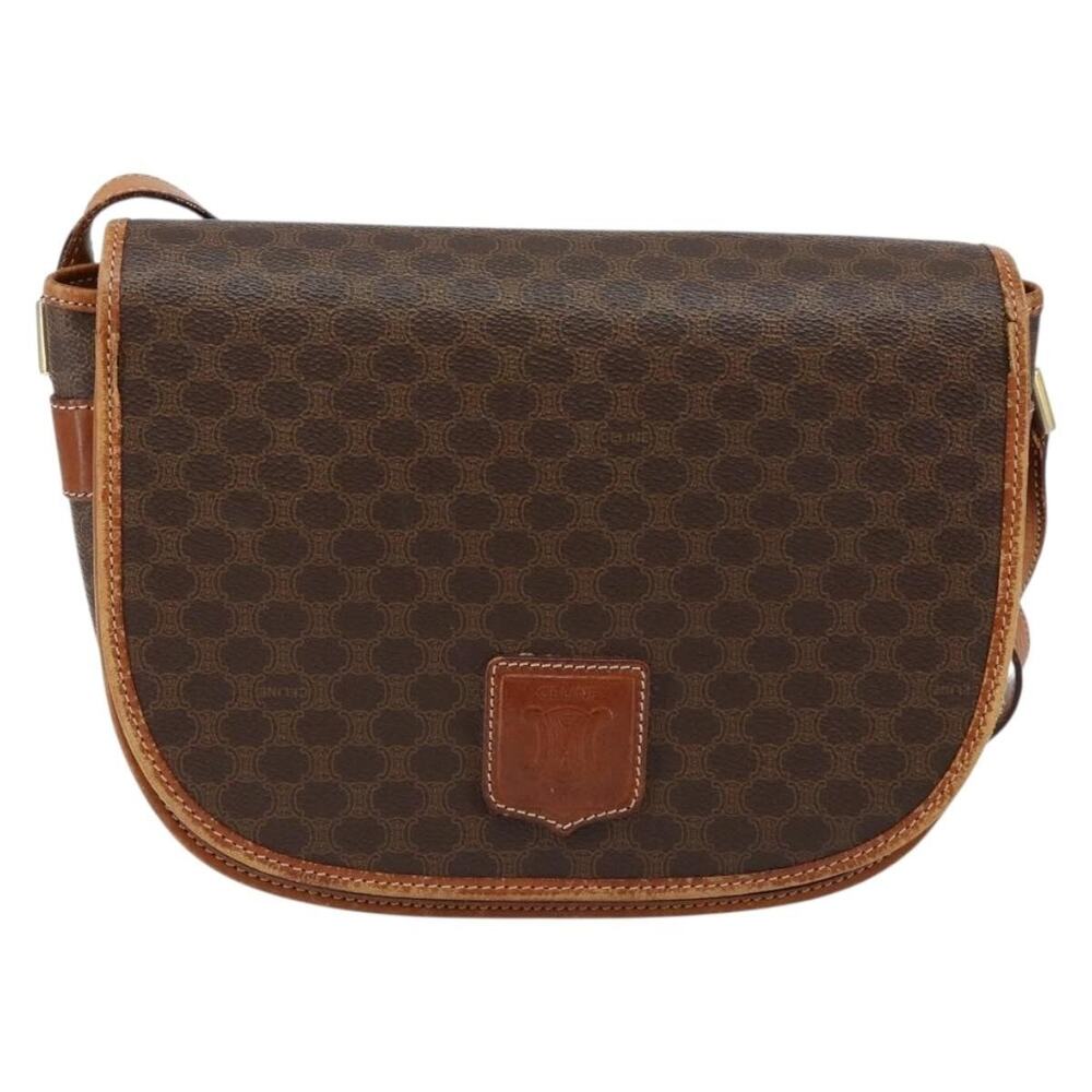 Celine Macadam Shoulder Bag Brown